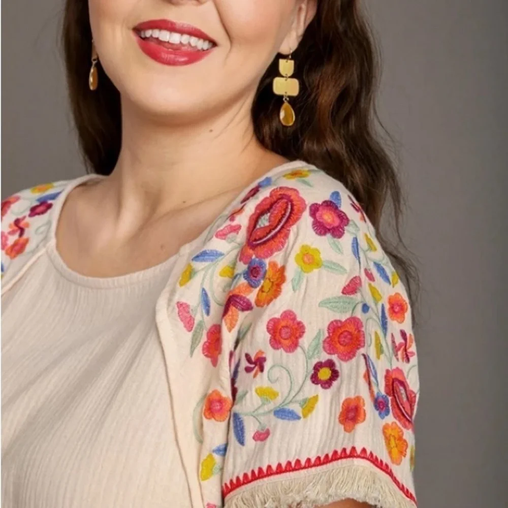 Cute UMGEE Dress within embroidery‎ details plus size